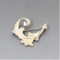 Linda Lewin Silver Leaf Brooch