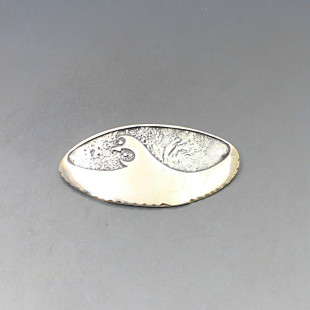 Silver Modernist Bird Brooch
