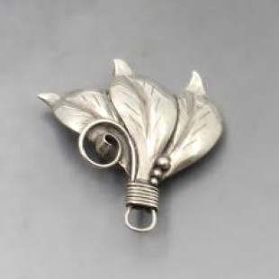 Scandinavian 830 Silver Bouquet Brooch