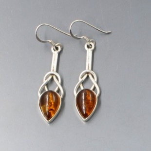 Amber Eclipse Drop Earrings