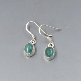 Apatite and Silver Drop Earrings