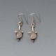 Rose Quartz Silver Earrings