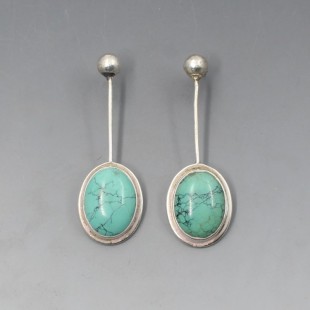  Turquoise and Silver Statement Earrings