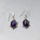 Amethyst and Silver Drop Earrings