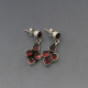 Garnet and Sterling Silver Drop Earrings