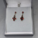 Garnet and Sterling Silver Drop Earrings