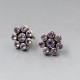 Vintage Amethyst Silver Stud Earrings