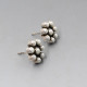 Pearl Silver Flower Stud Earrings