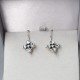 Moonstone Silver Flower Earrings