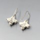 Moonstone Silver Flower Earrings