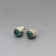 Small Apatite Silver Stud Earrings