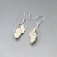 Amber and Silver Art Nouveau Style Earrings