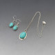 Turquoise and Silver Necklace and Earrings Set