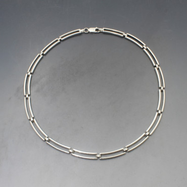 Silver Link Necklace 16 Inches