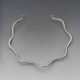 Wavy Sterling Silver Torque Necklace