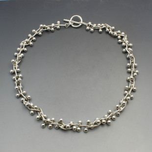 Heavy Decorative Silver Chain  Necklace