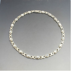Mother of Pearl and Silver Necklace