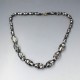 Black Swirl  Venetian Glass Bead Necklace