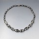 Black Swirl  Venetian Glass Bead Necklace