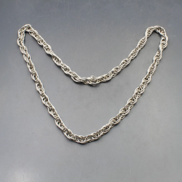 Heavy Silver Chain Necklace 19.5 Inches