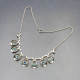 Hermann Siersbol 830 Silver Modernist Blue Flower Necklace