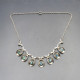 Hermann Siersbol 830 Silver Modernist Blue Flower Necklace