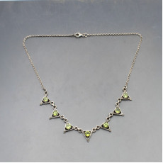 Peridot and Sterling Silver Necklace