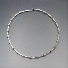 Designer Silver Modernist Necklace