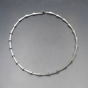 Designer Silver Modernist Necklace