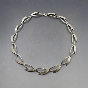 Designer Silver Modernist Necklace