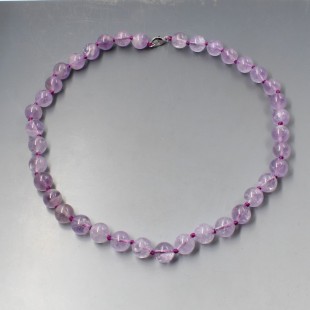 Amethyst Beads Necklace 18 Inches 