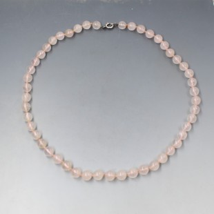 Pink Rose Quartz Beads Necklace