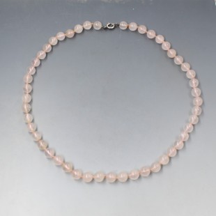 Pink Rose Quartz Beads Necklace