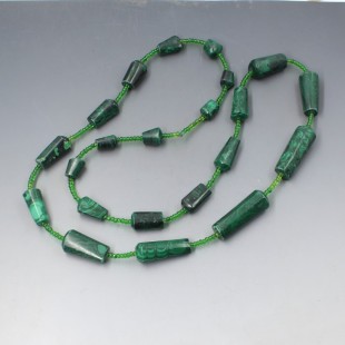 Malachite Cone Beads Necklace