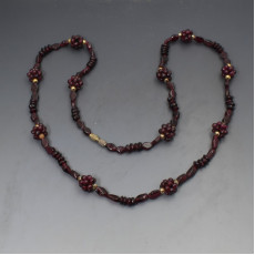 Garnet Beads Cluster Necklace