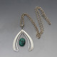 Malachite and Silver Statement Pendant