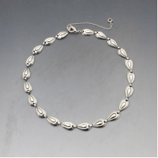 Herman Siersbol  Modernist Silver Leaves Necklace