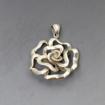  Sterling Silver Flower Pendant