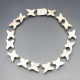 Chunky Silver Mexico Modernist Necklace