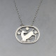 Georg Jensen Sterling Silver Kneeling Deer Pendant
