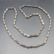 Long Silver Bow Chain Necklace
