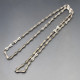 Long Silver Bow Chain Necklace