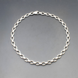 Decorative  Silver Chain Necklace 17.5 Inches