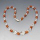 Vintage Carnelian and Crystal Beads Necklace