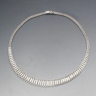 Flat Smooth 835 Silver Necklace