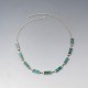 Malachite and Sterling Silver Bar Necklace