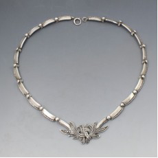  Margot De Taxco Silver Bow Necklace