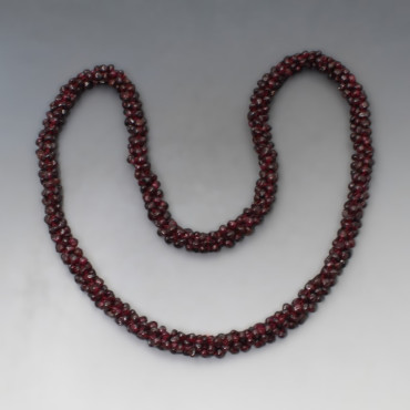 Garnet Rope Beads - 24 Inches