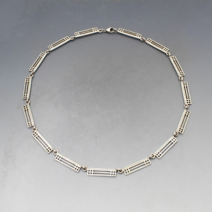 Rennie Mackintosh Style Silver Necklace