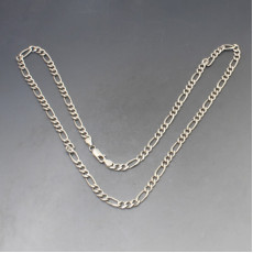 Decorative Silver Chain Necklace 21 Inches